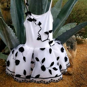 Black and white Teen Dance Tutu